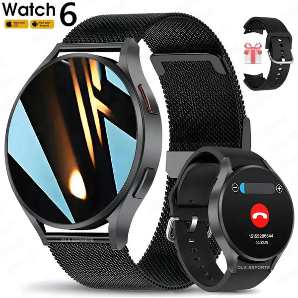 2024 New Bluetooth Call Smart Watch 6 Pro - Heart Rate Monitor, Custom Dials, Sports Smartwatch for Men & Women, Health Tracking & Fitness Features.