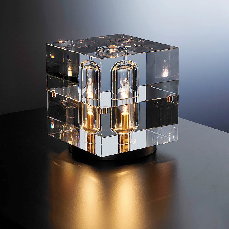 Crystal Bedside Table Lamp - Elegant and Stylish Lighting for Bedroom, with a Sleek Design and Soft Ambient Glow.