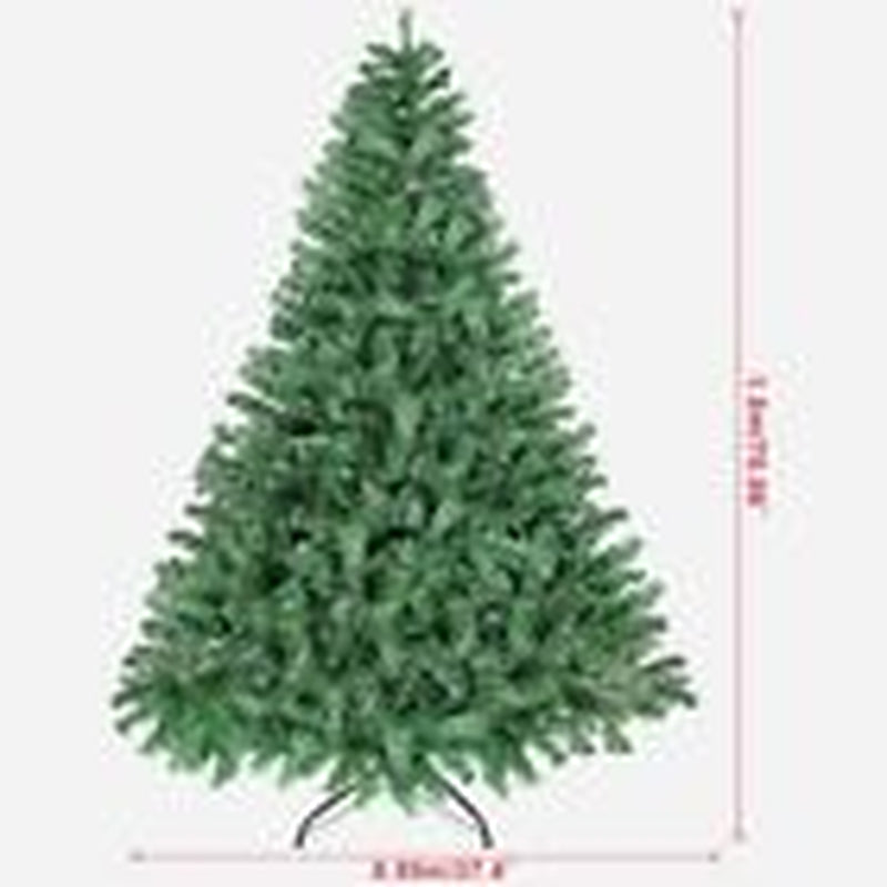 6FT Artificial Christmas Tree with 900 PVC Branch Tips - Realistic Green Tree for Holiday Decorations