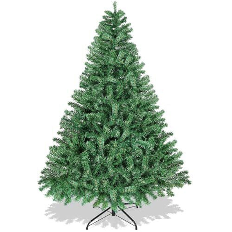 6FT Artificial Christmas Tree with 900 PVC Branch Tips - Realistic Green Tree for Holiday Decorations