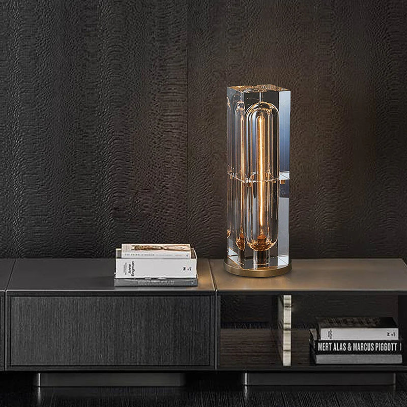 Crystal Bedside Table Lamp - Elegant and Stylish Lighting for Bedroom, with a Sleek Design and Soft Ambient Glow.