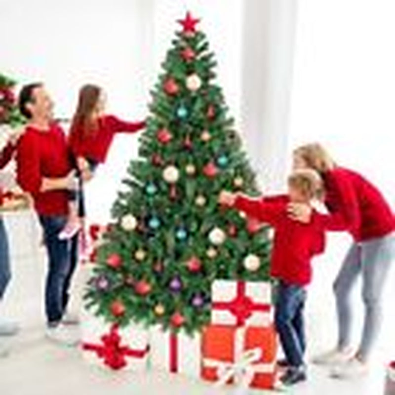 6FT Artificial Christmas Tree with 900 PVC Branch Tips - Realistic Green Tree for Holiday Decorations